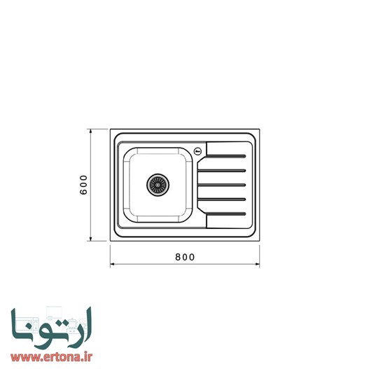 سینک روکار بیمکث مدل 933